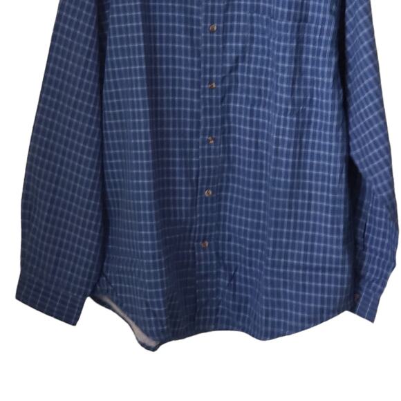 Vintage Men's Haband Blue & White Plaid Lined Shirt Jacket Large - Picture 3 of 8